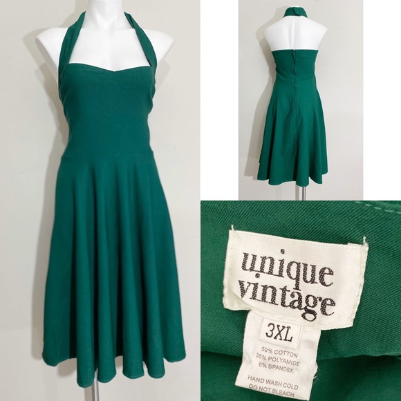 Unique Vintage Dresses & Skirts - Unique Vintage Womens plu size 3x halter Dress